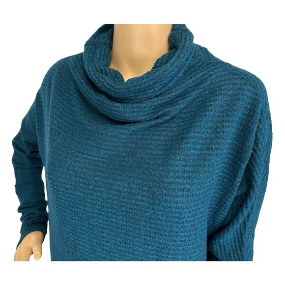 Free People We The Free Kitty Thermal Tunic Top Teal Deep Valley Size XS - Picture 11 of 14